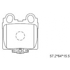 KD2722 ASIMCO Комплект тормозных колодок, дисковый тормоз