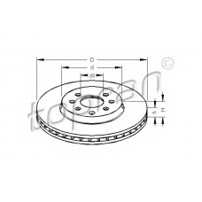 206 858 TOPRAN Тормозной диск