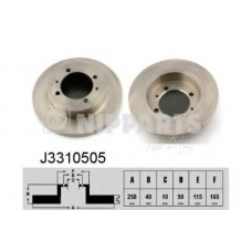 J3310505 NIPPARTS Тормозной диск