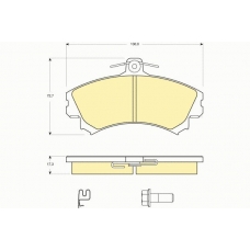 6115841 GIRLING Комплект тормозных колодок, дисковый тормоз