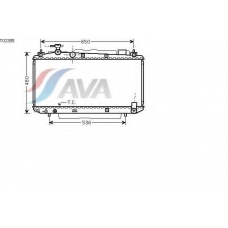 TO2305 AVA Радиатор, охлаждение двигателя