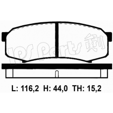 IBR-1210 IPS Parts Комплект тормозных колодок, дисковый тормоз