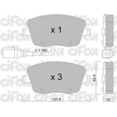822-547-1 CIFAM Комплект тормозных колодок, дисковый тормоз