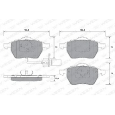 151-1286 WEEN Комплект тормозных колодок, дисковый тормоз