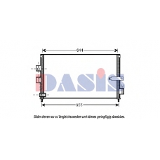 102025N AKS DASIS Конденсатор, кондиционер