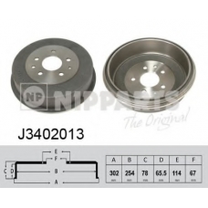 J3402013 NIPPARTS Тормозной барабан