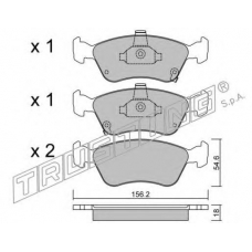 296.0 TRUSTING Комплект тормозных колодок, дисковый тормоз