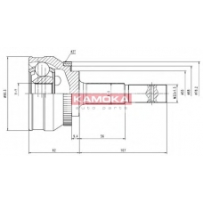 6538 KAMOKA Шарнирный комплект, приводной вал