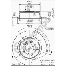 08.5178.10 BREMBO Тормозной диск