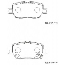 KD1512 ASIMCO Комплект тормозных колодок, дисковый тормоз