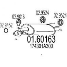 01.60163 MTS Глушитель выхлопных газов конечный