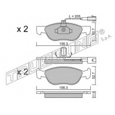 084.1 TRUSTING Комплект тормозных колодок, дисковый тормоз