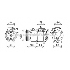 HYK374 Prasco Компрессор, кондиционер