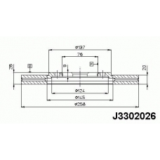 J3302026 NIPPARTS Тормозной диск
