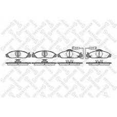635 002-SX STELLOX Комплект тормозных колодок, дисковый тормоз