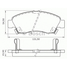 0 986 BB0 365 BOSCH Комплект тормозных колодок, дисковый тормоз