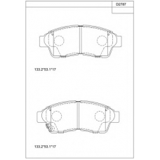 KD2787 ASIMCO Комплект тормозных колодок, дисковый тормоз
