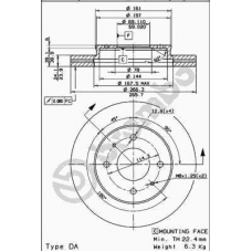 09.5638.10 BREMBO Тормозной диск