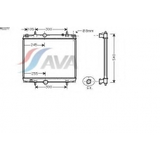 PE2277 AVA Радиатор, охлаждение двигателя