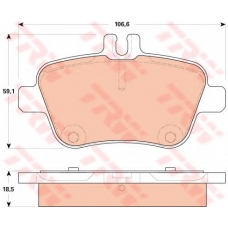 GDB1920 TRW Комплект тормозных колодок, дисковый тормоз