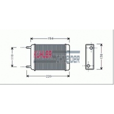 1191401 KUHLER SCHNEIDER Теплообменник, отопление салона