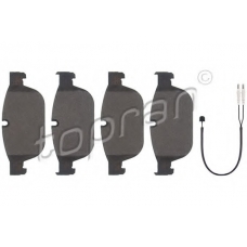 723 272 TOPRAN Комплект тормозных колодок, дисковый тормоз