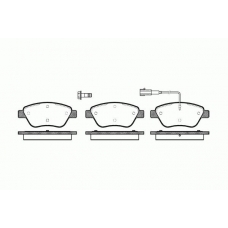 0858.01 REMSA Комплект тормозных колодок, дисковый тормоз