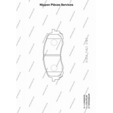 S360U25 NPS Комплект тормозных колодок, дисковый тормоз