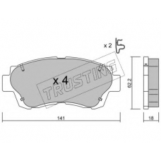 170.0 TRUSTING Комплект тормозных колодок, дисковый тормоз