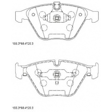 KD7535 ASIMCO Комплект тормозных колодок, дисковый тормоз