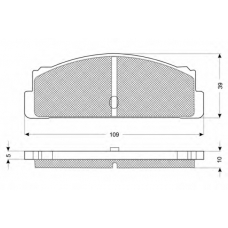PF1024 PROCODIS FRANCE Комплект тормозных колодок, дисковый тормоз