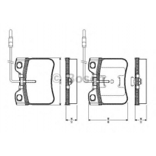 0 986 TB2 130 BOSCH Комплект тормозных колодок, дисковый тормоз