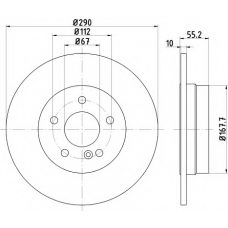 8DD 355 104-311 HELLA PAGID Тормозной диск