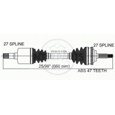 HY-8-11-112A InterParts Приводной вал
