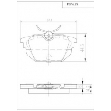 FBP4129 FI.BA Комплект тормозных колодок, дисковый тормоз