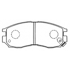 AKD-1120 ASVA Комплект тормозных колодок, дисковый тормоз