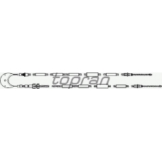 301 338 TOPRAN Трос, стояночная тормозная система