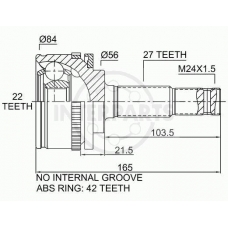 OJ-0143 InterParts Шарнирный комплект, приводной вал