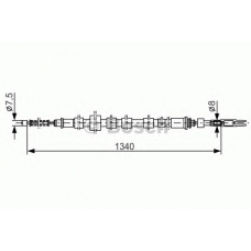 1 987 477 020 BOSCH Трос, стояночная тормозная система