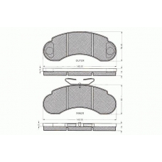 7.140 PEX Комплект тормозных колодок, дисковый тормоз