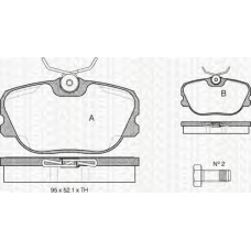 8110 27894 TRIDON Brake pads - front