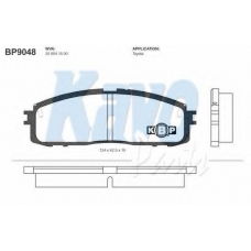 BP-9048 KAVO PARTS Комплект тормозных колодок, дисковый тормоз