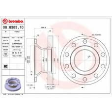 08.8383.10 BREMBO Тормозной диск