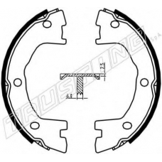 034.120 TRUSTING Комплект тормозных колодок, стояночная тормозная с