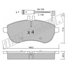 681.0W fri.tech. Комплект тормозных колодок, дисковый тормоз