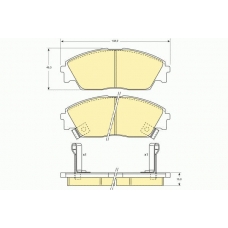 6107639 GIRLING Комплект тормозных колодок, дисковый тормоз