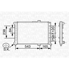 350213117500 MAGNETI MARELLI Радиатор, охлаждение двигателя
