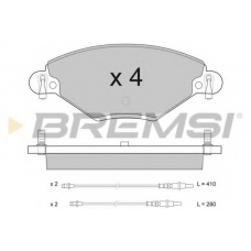 BP2939 BREMSI Комплект тормозных колодок, дисковый тормоз