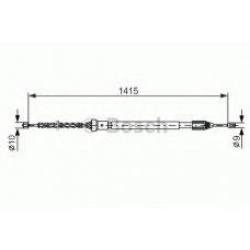 1 987 477 782 BOSCH Трос, стояночная тормозная система
