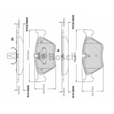 F 03B 150 112 BOSCH Комплект тормозных колодок, дисковый тормоз
